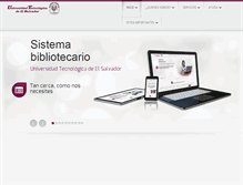 Tablet Screenshot of biblioteca.utec.edu.sv
